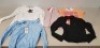 100 X MIXED ADULTS CLOTHING LOT CONTAINING PRINGLE TOP IN RED/WHITE IN SIZE XL , DKNY LONGSLEEVE TOP IN BLUE IN SIZE LARGE , FRENCH CONNECTION JEANS IN LIGHT BLUE IN SIZE 10 , CASA MODA LONG TOP IN WHITE/CREAM IN SIZE 6 XL , FRENCH CONNECTION PANTS IN GRE