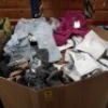 500 + MIXED CLOTHING LOT CONTAINING GEORGE GINA LONG TOP IN WHITE IN SIZE LARGE , NA-KD JEANS IN BLUE IN SIZE 10 , FULL BODY PYJAMA IN BLACK IN SIZE SMALL , LONG SKIRT IN BROWN IN SIZE LARGE , ACTUEL TOP IN PINK/RED IN SIZE UK 10 ETC ON A LARGE PALLET BO