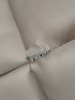 1 X HOMELIFE 3 SEATER SOFA IN GREY IN FAUX LEATHER - PLEASE NOTE RIP ON MIDDLE SEAT SEE PICTURE - 2