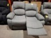1 X HOMELIFE 2 SEATER RECLINER SOFA IN GREY FABRIC