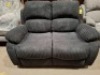1 X HOMELIFE BANBURY CORD 2 SEATER RECLINER SOFA IN BLACK