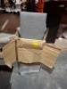 1 X BRAND NEW STUDIO GREY FABRIC DINING CHAIRS IN 1 BOX - 2