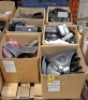 50+ OFFICE EQUIPMENT LOT CONTAINING SNOM 320 PHONE , NEC PHONE , POLYCOM SOUND STATION IP 7000 , AVIVA 4690 IP , CISCO DESKTOP CHARGER ETC IN 6 BOXES