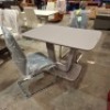 3 X PIECE DINING SET TO INCLUDE 1 X LAZZARO EXTENDABLE DINING TABLE 1200/1600MM IN GRAPHITE GREY - 2X BRAND NEW CHAIRS