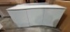 1 X LAZZARO 3 DOOR CURVED SIDEBOARD IN GREY