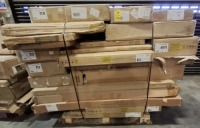 14 X PIECE MIXED FLAT PACK FURNITURE LOT TO INCLUDE LANCASTER 4 PIECE BEDROOM SETS - SHERBOURNE COFFEE TABLE - CARLETON MIRRORED COMBI UNIT - JUPITER 4 DRAWER CHEST ETC (PLEASE NOTE CUSTOMER RETURNS SOME MAY ONLY BE PART BOXES)