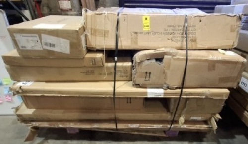 10 X PIECE MIXED FLAT PACK FURNITURE LOT TO INCLUDE ADDISON 9 CUBE UNIT IN WHITE - CARLETON 3 PIECE BEDROOM SET - 4 PIECE BEDROOM SET IN GREY - ETC (PLEASE NOTE CUSTOMER RETURNS SOME MAY ONLY BE PART BOXES)