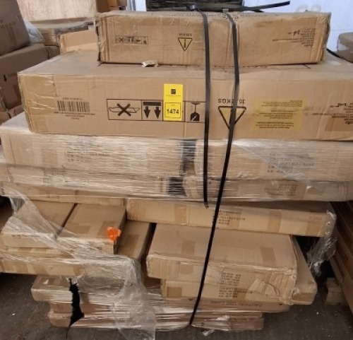 10 X PIECE MIXED FLAT PACK FURNITURE LOT TO INCLUDE LANCASTER 4 PIECE BEDROOM SET - LANCASTER SLIDING WARDROBE - LANCASTER OVERBED STORAGE UNIT IN GREY - TETBURY 2 DOOR WARDROBE IN GREY ETC (PLEASE NOTE CUSTOMER RETURNS SOME MAY ONLY BE PART BOXES)