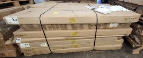 10 X PIECE MIXED FLAT PACK FURNITURE LOT TO INCLUDE HOME LIFE LANCASTER 3 PC SET IN GREY - LANCASTER 4 PC BEDROOM SET IN GREY - ETC (PLEASE NOTE CUSTOMER RETURNS SOME MAY ONLY BE PART BOXES)