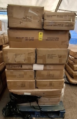10 X PIECE MIXED FLAT PACK FURNITURE LOT TO INCLUDE LANCASTER 4 PC BEDROOM SET IN GREY - 3PC BEDROOM SET IN OAK - CARLETON SINGLE BED IN BLACK ETC (PLEASE NOTE CUSTOMER RETURNS SOME MAY ONLY BE PART BOXES)
