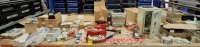 FULL BAY OF MIXED ELECTRICAL INDUSTRIAL LOT PARTS INCLUDING T.I.M. 2D 2 DOOR INTERLOCK MODULLE , BIL SL3 STREELIGHTING 5W SINGLE POLE FULE BOXES , SIEMENS ISOLATOR SWITCH BOX , SWITCH BOARD , AMP PLUG , AND FUSE PLUGS ETC ON A FULL BAY