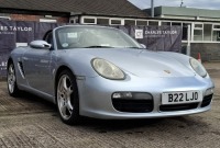 SILVER PORSCHE BOXSTER S, REG NO: B22 LJO, ENGINE SIZE: 3179CC, FIRST REGISTERED: 18/05/2006, WITH 2 KEYS, WITH V5, MOT UNTIL 02/05/2025, MILEAGE: 92078, CLIMATE CONTROL, CRUISE CONTROL, HEATED LEATHER SEATS, MANUAL, HAS FLAT BATTERY BUT WILL START WITH A