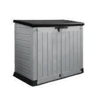 1 X KETER STORAGE BOX IN GREY/BLACK (CARDBOARD BOX SIZE SIZE 1481 X880X238MM) IN ONE BOX (NOTE - BOX DAMAGED AND CUSTOMER RETURNS)