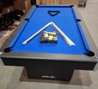 1 X RILEY 7FT SNOOKER TABLE (NOTE SLIGHT DAMAGE TO ONE CORNER BUT STILL FUNCTIONAL)