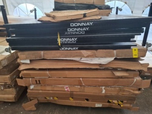 10 X DONNAY INDOOR OUT DOOR FOLDING PING PONG TABLE (NOTE CUSTOMER RETURNS / DAMAGED) ON A FULL PALLET