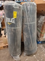 2 X BRAND NEW EVERLAST PUNCHING BAGS 50KG IN BLACK WITH HANGING CHAIN