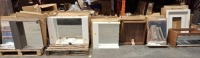 40 X BRAND NEW MIXED BATHROOM LOT CONTAINING ASSEMBLED MIRROR UNIT IN WHITE 1050 CODE ( 29445/000) , ASSEMBLED MIRROR UNIT 650 IN AVOLA IN GREY , ELATION DOUBLE WALL UNIT IN DARK WALNUT CODE (290A-11/279 , SENDAI FRAMED MIRROR SIZE 650 X 450 , AQUACHIC 