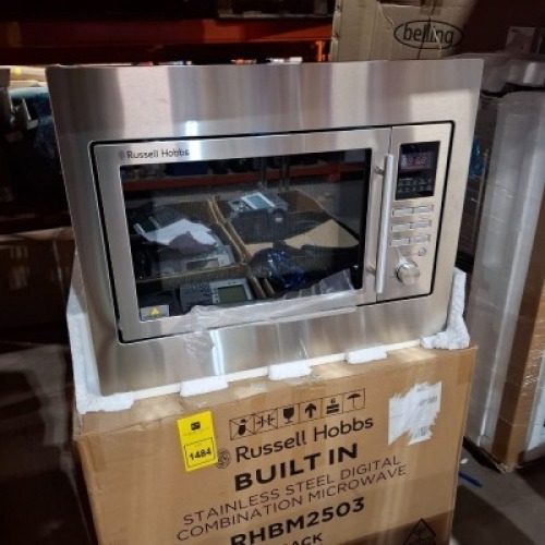 1 X BRAND NEW RUSSELL HOBBS BUILT IN STAINLESS STEEL DIGITAL COMBINATION MICROWAVE - RHBM2503