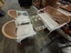 1 X MIAMI 4 PIECE CONVERSATION GARDEN SET - TABLE - W 88 X D 48 X H 40 CM LOVE SEAT - W125 X D63 X H 78 CM CHAIR -W60 X D 63 X H 78 CM