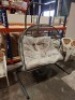 1 X SANTORINI DOUBLE FLOATING EGG CHAIR - IN GREY AND BEIGE CHAIR - 118 X 127 X 62 CM FRAME - 145 X 96 X 196 CM