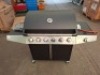 1 X PRE BUILT STUDIO 6 BURNER BBQ WITH SIDE BURNER- BLACK POWDER COATED -INCLUDED COVER AND COOKING UTENSILS ( 140 X 48 X 107.5 CM ) (43MULTI )