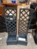 4 X TRELLIS IN GREY IN SIZE 120CM HEIGHT , 30CM DEPTH , 35CM LENGTH TWO BUILT AND TWO IN BOX