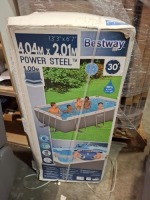 1 X BESTWAY BACKYARD SWIMMING POOL 4.04X2.01M AND 1M TALL POWERSTEEL , 6478 LITRES