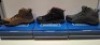 25 X BRAND NEW DONNAY SUEDE SN99 BOOTS IN MIXED COLOURS 11 IN BROWN/BLACK IN MIXED SIZES 6 IN SIZE 9.5 AND 5 IN SIZE 10 , 3 IN BLACK/RED IN MIXED SIZE 7 , 9 , 9.5 , AND 11 IN GREY/BLACK IN MIXED SIZES 3 IN SIZE 8 AND 5 IN SIZE 9 AND 3 IN SIZE 10 - (