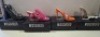 20 X BRAND NEW PAIRS OF ASSORTED MISSGUIDED WOMENS SHOES CONTAINING SQUARE TOE TIE UP HEELED SANDLS IN ORANGE , POINTED TOE PERSPEX STILETTO IN NUDE , BLOCK HEEL TIE UP HEELED SANDLS IN BLACK , CROCHET TIE UP HEELED SANDAL IN HOT PINK ETC IN MIXED SIZES 6