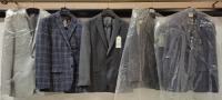 25 X BRAND NEW BEN SHERMAN BLAZERS IN VARIOUS COLOURS GREY , BLUE , AND SLATE IN VARIOUS SIZES 38 SHORT , 34 SHORT , 38 REG , 40 SHORT ETC ON HALF A RACK