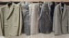 25 X BRAND NEW MIXED BLAZER LOT CONTAINING 13 GIBSON LONDON BLAZERS IN VARIOUS COLOURS IE GREY , GREEN , DARK GREY , 7 RACING GREEN BLAZERS IN NAVY BLUE/CHECKERED IN SIZES 40 REG , 40 LONG , 42 SHORT , 38 LONG , 42 LONG , 2 RICHARD JAMES MAYFAIR BLAZERS I