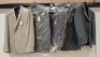 25 X BRAND NEW MIXED BLAZERS LOT CONTAINING 7 SIMON CARTER LONDON BLAZERS IN BROWN/GREY , BLUE AND DARK RED IN SIZES 44 REG , 40 LARGE , 8 ASHTON AND GUNN BLAZERS IN GREY/NAVY IN SIZES 38 LONG , 40 LONG , 42 SHORT , 42 REG , 38 SHORT AND 38 LONG , 8 PIER