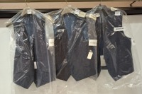 27 X BRAND NEW MIXED ALEXANDER AND RICHARD WAISTCOATS IN BLUE /NAVY BLUE IN SIZES 40 REG , 36 REG , 44 REG AND 46 REG ETC ON HALF A RACK
