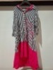 30 X BRAND NEW SEEMORE LONG TOPS ALL IN PINK/WHITE AND BLACK IN SIZES S, M ,L IN ONE BOX