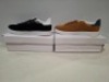 48 X BRAND NEW MIXED TRAINERS IN COLOURS IN BLACK , AND CAMEL IN MIXED SIZES 8UK , 7.5UK , 7UK , 9 UK , 11UK IN 4 BOXES