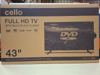 1 X BOXED CELLO 43 INCH FULL HD TV WITH BUILT IN DVD PLAYER - SNCB502400503 (PLEASE NOTE REFURBISHED GRADE A)