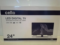 1 X BOXED CELLO 24 INCH LED TV WITH BUILT - IN SATELLITE TUNER - SNCB1422400410 - (PLEASE NOTE REFURBISHED GRADE A))
