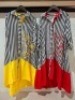 30 X BRAND NEW SEEMORE LONG TOP IN WHITE/NAVY AND YELLOW AND NAVY WHITE AND RED IN SIZES SMALL , MEDIUM AND LARGE IN ONE BOX