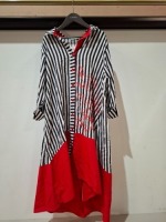 30 X BRAND NEW SEEMORE LONG TOP LOT IN NAVY WHITE AND RED IN SIZES SMALL , MEDIUM AND LARGE IN ONE BOX