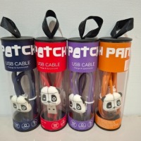 200 X BRAND NEW PATCH PANDA MICRO USB CABLE - SIZE 100CM IN VARIOUS COLOURS PURPLE , ORANGE , RED , AND BLACK IN 8 BOXES