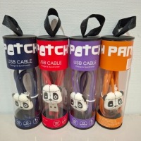 200 X BRAND NEW PATCH PANDA MICRO USB CABLE - SIZE 100CM IN VARIOUS COLOURS PURPLE , ORANGE , RED , AND BLACK IN 8 BOXES
