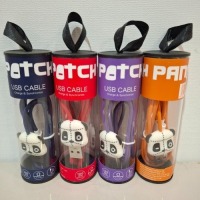 200 X BRAND NEW PATCH PANDA MICRO USB CABLE - SIZE 100CM IN VARIOUS COLOURS PURPLE , ORANGE , RED , AND BLACK IN 8 BOXES