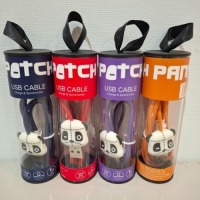 200 X BRAND NEW PATCH PANDA MICRO USB CABLE - SIZE 100CM IN VARIOUS COLOURS PURPLE , ORANGE , RED , AND BLACK IN 8 BOXES