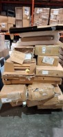 10 X PIECE MIXED FLAT PACK FURNITURE LOT TO INCLUDE ADISON 8 CUBE UNIT - CARLETON OVERBED STORAGE - CARLETON SINGLE BED IN BLACK - 7 PIECE DINING SET ETC (PLEASE NOTE CUSTOMER RETURNS & SOME MAY ONLY BE PART BOXES)