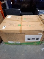 1 X BOXED STUDIO CULCITA MALIBU LOUNGE SET IN BLACK/GREY (PLEASE NOTE CUSTOMER RETURNS BOX DAMAGED)