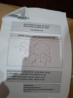 1 X BOXED STUDIO FIJI 6 PIECE DINING SET IN NATURAL COLOUR (PLEASE NOTE CUSTOMER RETURNS BOX DAMAGED)