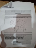 1 X BOXED STUDIO FIJI 6 PIECE DINING SET IN NATURAL COLOUR (PLEASE NOTE CUSTOMER RETURNS BOX DAMAGED)