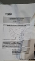 1 X BOXED STUDIO FIJI 6 PIECE DINING SET IN BLACK AND GREY (PLEASE NOTE CUSTOMER RETURNS BOX DAMAGED)