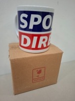 100 X BRAND NEW SPORTS DIRECT MUGS IN WHITE/BLUE /RED