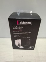 105 X BRAND NEW ALPHASON LOW PROFILE P1 WALL BRACKET - FOR USE WITH SONOS PLAY 1 - IN SIZE 22MM IN 3 BOXES